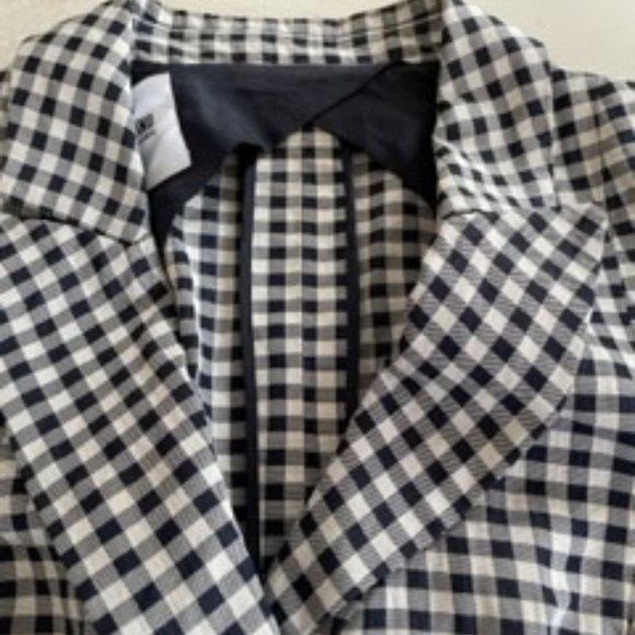 29. Moschino Vintage Blue and White Jacket, Size 10 - Beautiful Detail - Picture 5 of 14